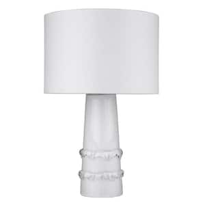 28.5 in. White Standard Light Bulb Bedside Table Lamp