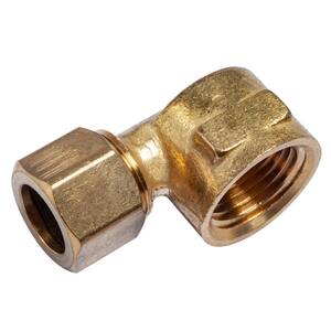 1/2 in. O.D. x 1/2 in. FIP Brass Compression 90-Degree Elbow Fitting (5-Pack)