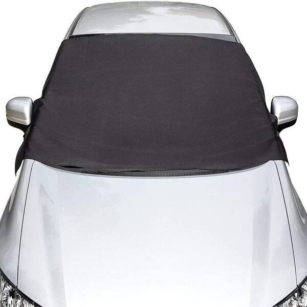Shatex 82 in. x 47 in. Black Car Windshield Snow Cover with