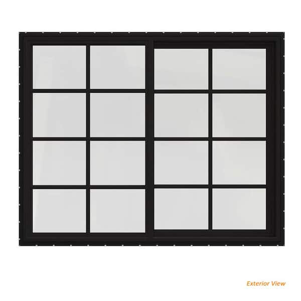 JELD-WEN 60 in. x 48 in. V-4500 Series Black Exterior/White