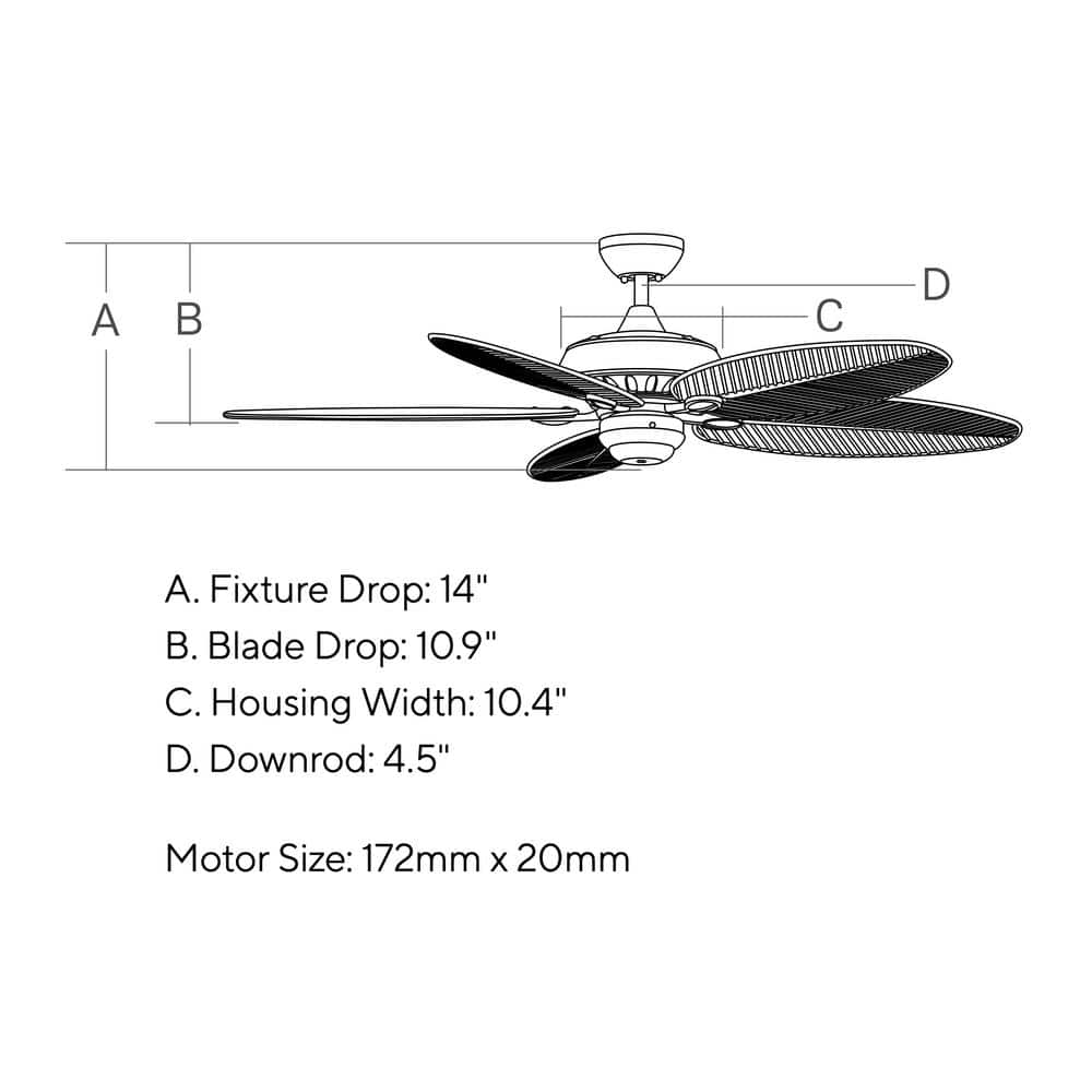 Ren 52" Roman Bronze Outdoor Ceiling Fan with American Walnut Blades