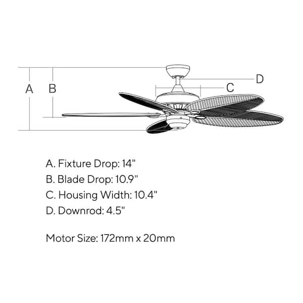 Generation Lighting Cruise 52 in. Indoor/Outdoor White Ceiling Fan