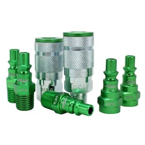 ColorFit by Milton Coupler and Plug Kit A-Style Green 1/4 in. NPT (7-Piece)