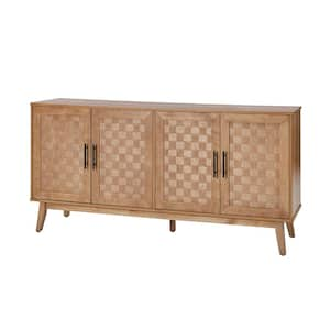 Horaz Walnut Modern 63 in. Wide Sideboard with Adjustable Feet