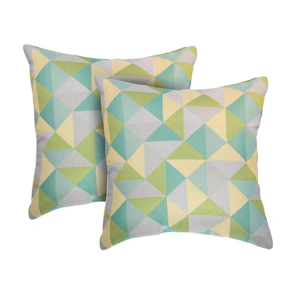 Astella Ruskin Lagoon Square Outdoor Accent Throw Pillow (Set of 2)