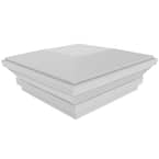 5 in. x 5 in. White Vinyl Contemporary Post Top