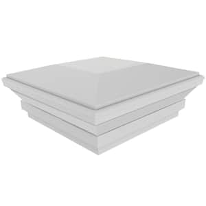 5 in. x 5 in. White Vinyl Contemporary Post Top