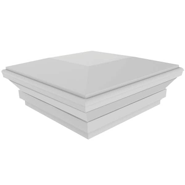 Barrette Outdoor Living 5 in. x 5 in. White Vinyl Contemporary Post Top