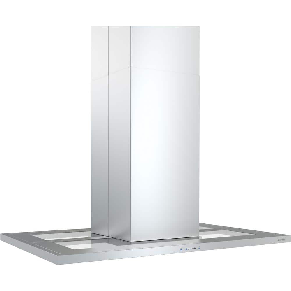 36" Stainless Steel Convertible Island Range Hood with Charcoal Filter