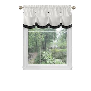 Lana 14 in. L Polyester Window Curtain Valance in Black