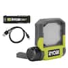 RYOBI USB Lithium Cordless Pivoting LED 3-Mode Flip Light Kit with 2.0 Ah Battery and Charging Cable FVL52K