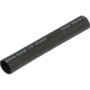 3/8 in. x 12 in. Adhesive Lined Heat Shrink Tubing, Black (5-Piece)
