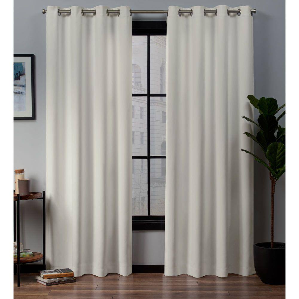Academy Ivory Solid Blackout Grommet Top Curtain, 52 in. W x 96 in. L (Set of 2) price history on PriceWatchPro