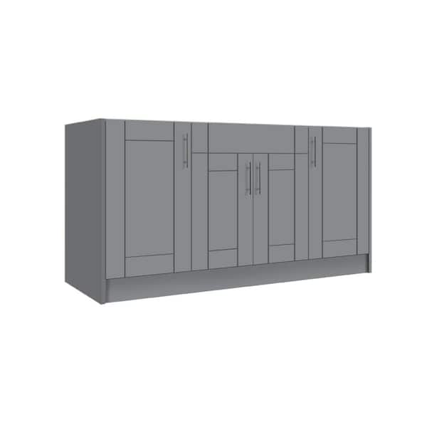 Sanibel Lighthouse Gray All-Weatherboard Composite 25.5 in. x 67.25 in. x 34.5 in. Outdoor Kitchen Cabinet Island Set