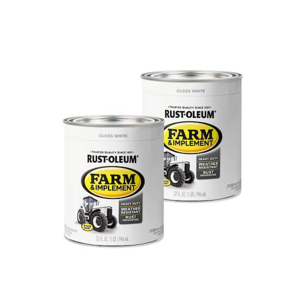 1 qt. Farm Equipment Gloss White Enamel Paint (2-Pack)