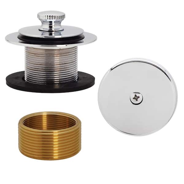 Westbrass 3-1/8 in. NPSM Twist and Close Universal Tub Trim with 1-Hole Faceplate in Polished Chrome