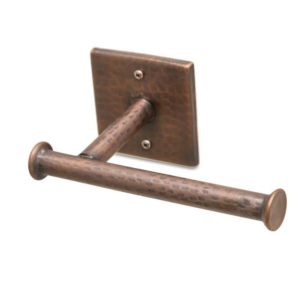 Hand Hammered Antique Copper Wall Mount Toilet Paper Holder