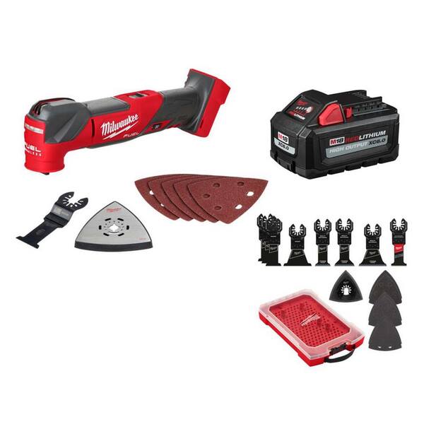 M18 FUEL 18V Lithium-Ion Cordless Brushless Oscillating Multi-Tool w/ 6.0 Battery & OMT Blades