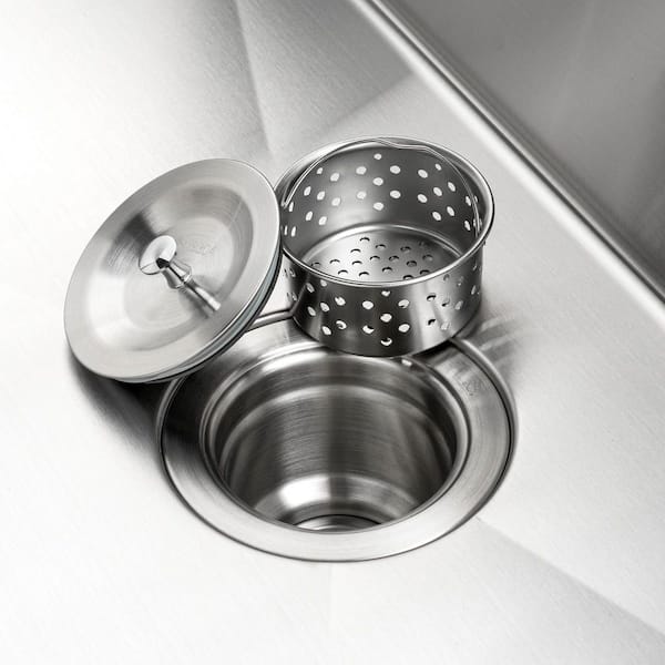 AKDY Handmade Drop-in Stainless Steel 30 in. x 18 in. Single