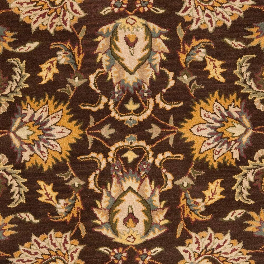 Ivory and Brown Hand-Tufted Wool Area Rug, 6' x 9'