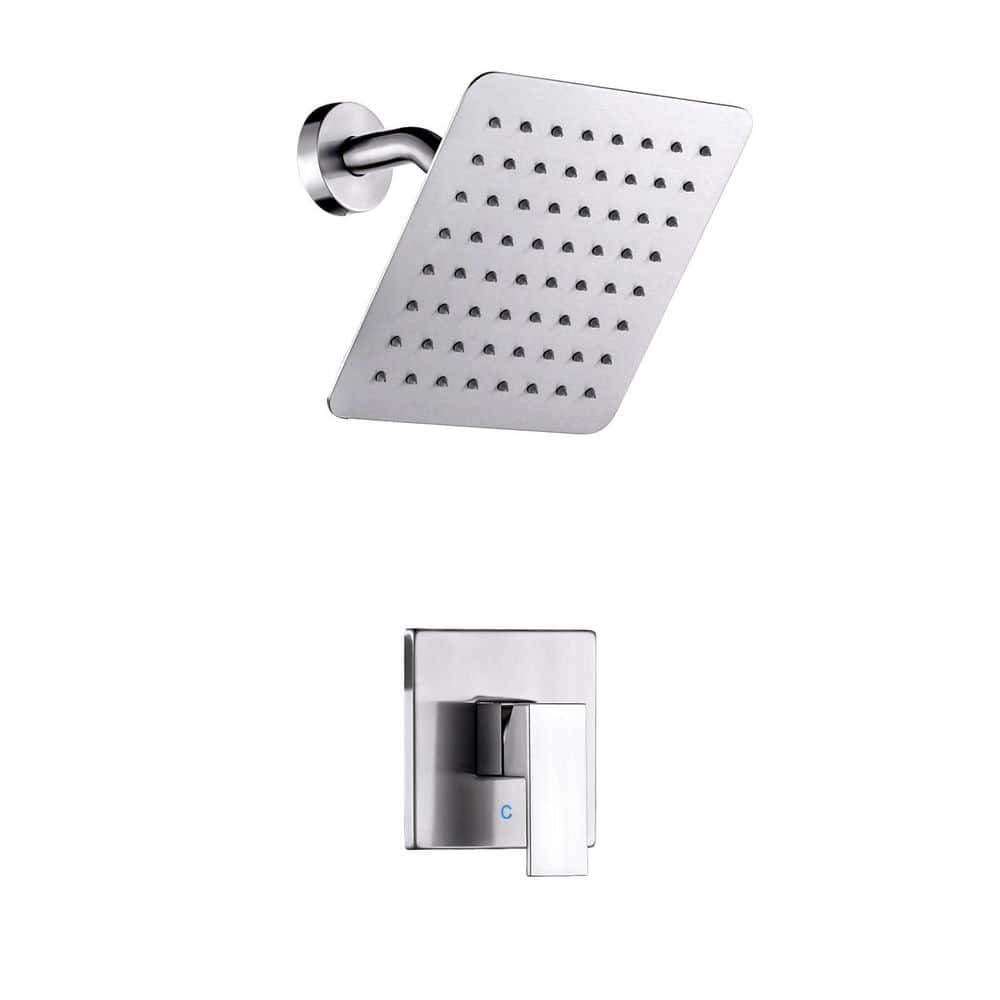 Single Handle 1-Spray Shower Faucet 1.8 GPM with Pressure Balance in Brushed Nickel (Valve Included) price history on PriceWatchPro