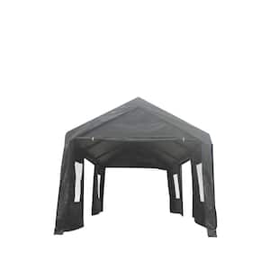 12 ft. x 20 ft. Gray Heavy Duty Qutdoor Portable Garage Ventilated Canopy Carports