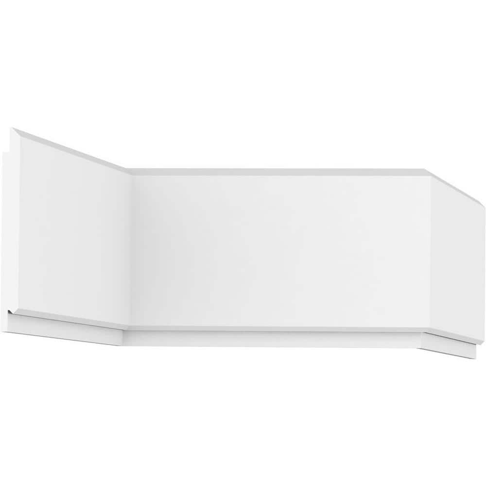 White PVC Shiplap Nickel Gap Baseboard Moulding 96"