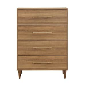 Roseville 4-Drawer Light Oak Chest of Drawers (48 in. H x 34 in. W x 17 in. D)