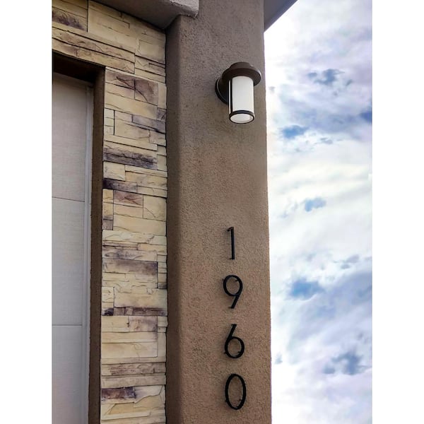 Longmont Oil Rubbed Bronze Integrated LED Outdoor Wall Lantern Sconce