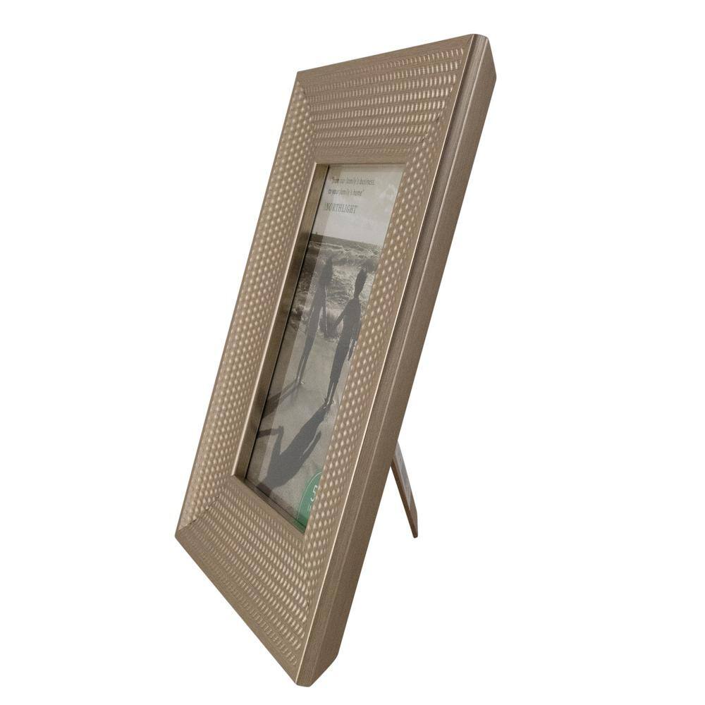 Champagne Gold Honeycomb 5" x 7" Tabletop Photo Frame