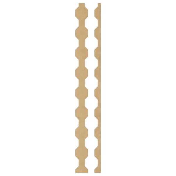 Ekena Millwork Pontiac 0.125 in. T x 0.33 ft. W x 4 ft. L Dark Grey Acrylic Resin Decorative Wall Paneling 17-Pack