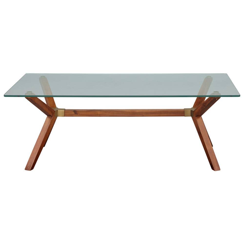 Nyhus Marta 51 in. Walnut Mid-Century Style Rectangle Solid