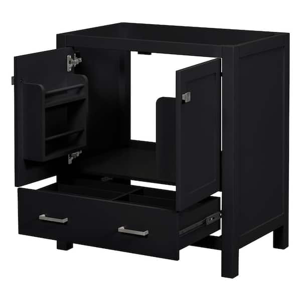 Staykiwi 30 in. Bath Vanity Cabinet without Top in Black Unassembled