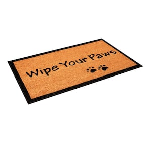 Wipe Your Paws 30 in. x 18 in. Coir Door Mat