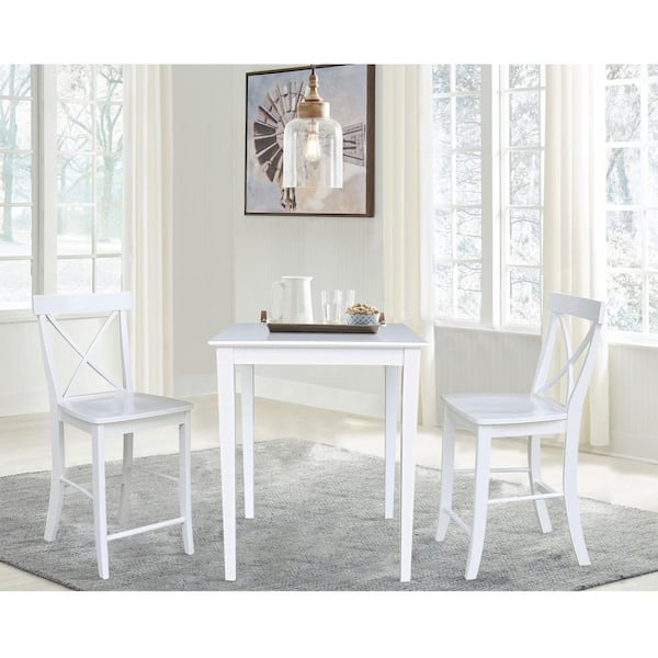 International Concepts Pure White 30" Square Counter-height Table