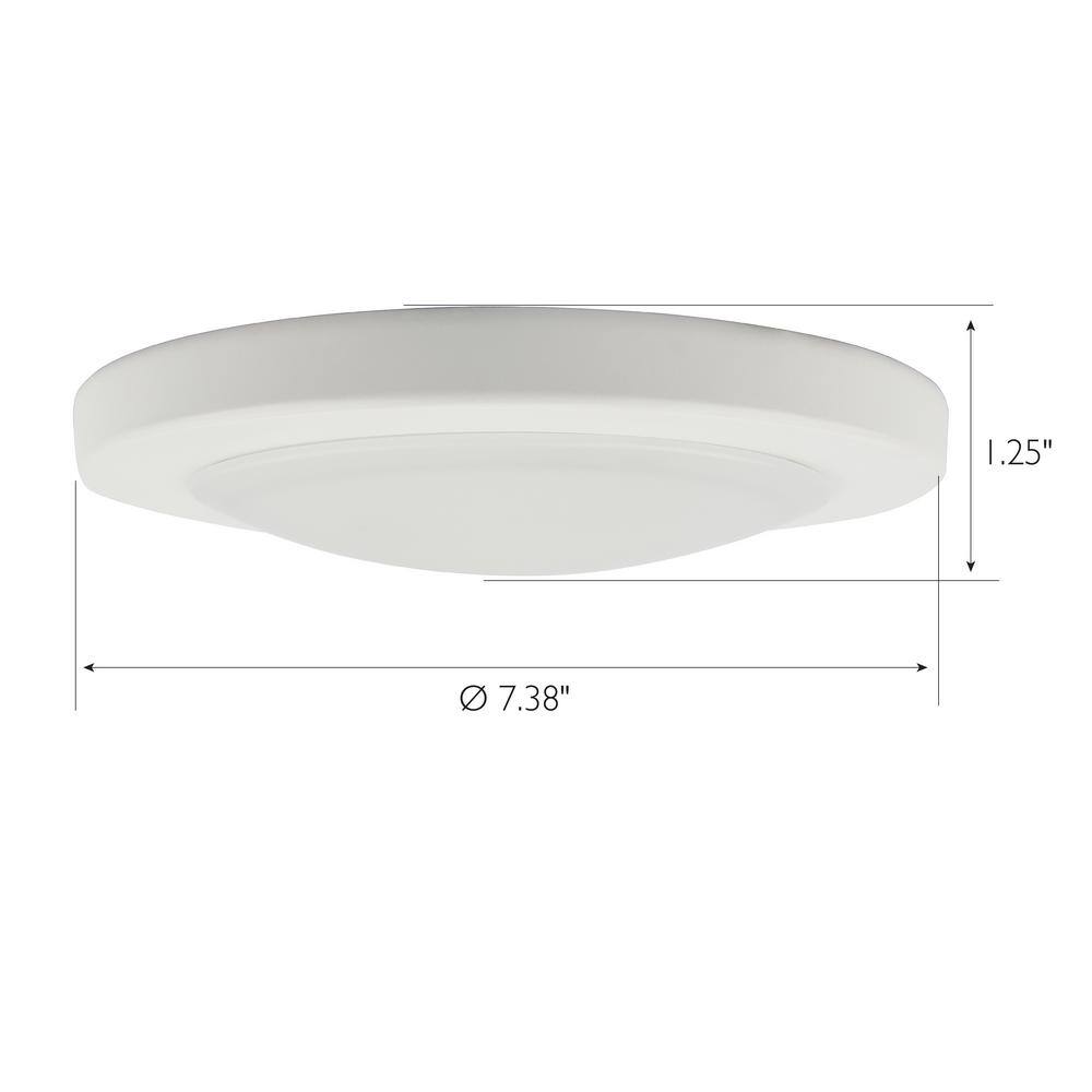 White Aluminum LED Indoor/Outdoor Flush Mount Light