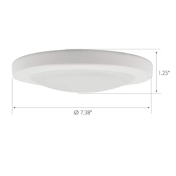 Design House Paxton 7-3/8 in. White Integrated LED Flush Mount 