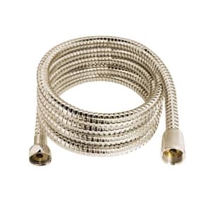 72 in. (6 ft.) Premium Stainless Steel (SS304) Shower Hose with Brass Fittings and EPDM Inner Hose in Satin Nickel