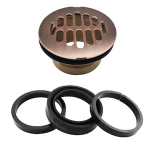 Swedge-Lock Shower Drain with Grid, Antique Copper