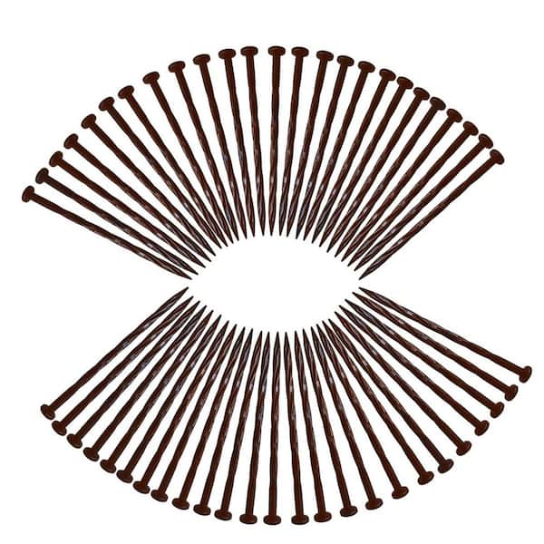 Dyiom 8 in. Brown Nylon Landscape Anchoring Stake Spikes (50 Per Pack)