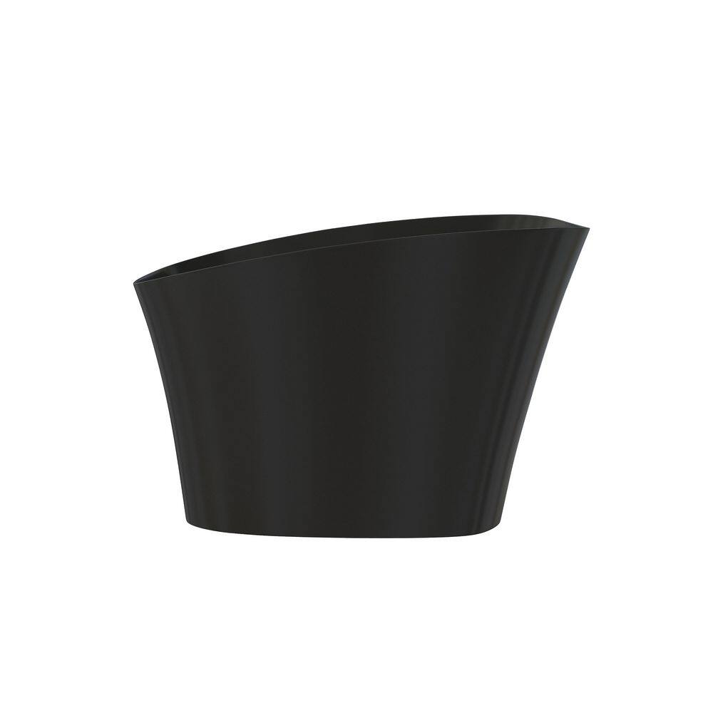 Verna 51 in. x 29 in. Solid Surface Freestanding Japanese Soaking Bathtub Stone Resin Tub with Drain in Black price history on PriceWatchPro