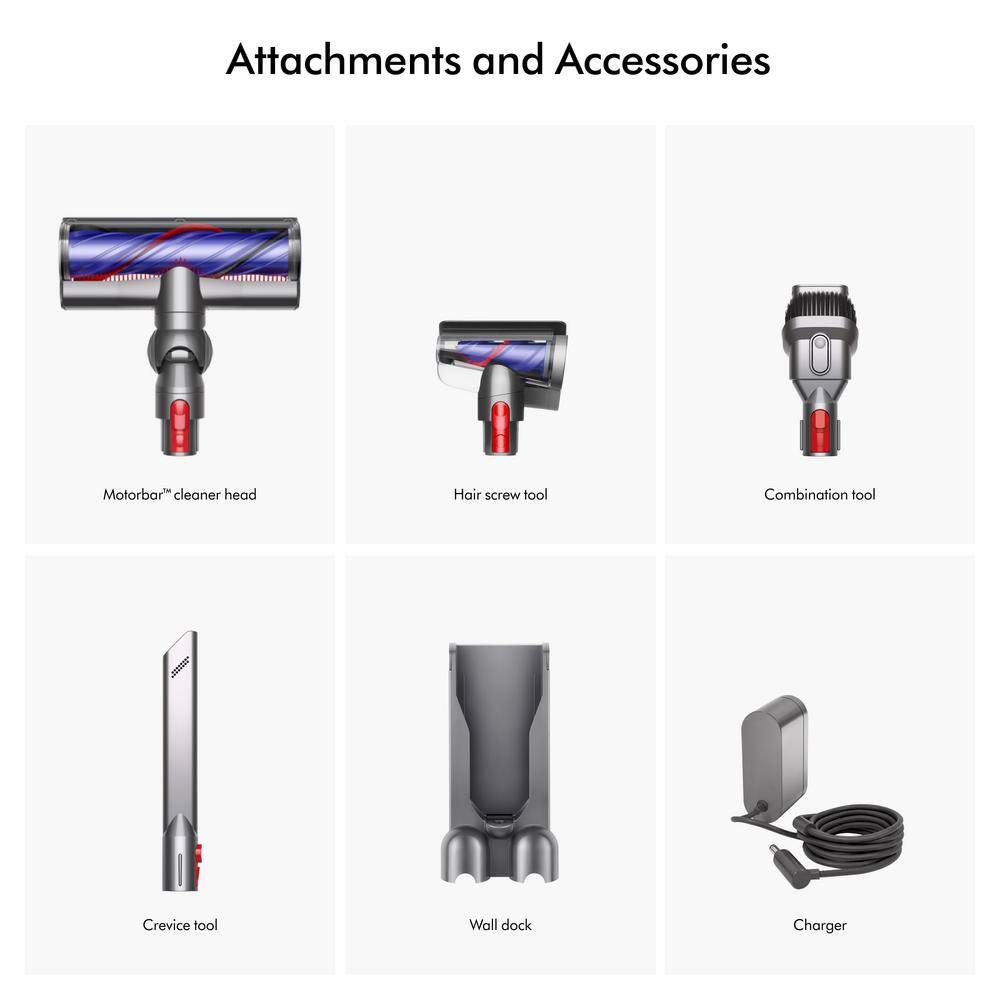 Dyson V8 Cordless Silver Stick and Handheld Vacuum Cleaner