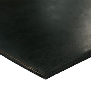 Heavy-Duty Conveyor Belt 0.30 in. Thick x 6 in. Width x 24 in. Length Black Cloth Inserted Rubber Sheet
