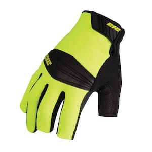 Super Hi-Vis Lineman-Cut Work Safety Gloves, Red/Yellow