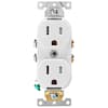 Leviton 15 Amp 125 V Commercial Grade Tamper Resistant Duplex Outlet/Receptacle, White (1-Pack) TCBR1-W R52-TCBR1-00W