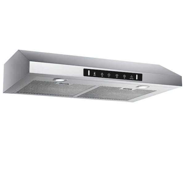 29.5 in. 900 CFM Ducted Under Cabinet Range Hood in Stainless Steel With LED Lights