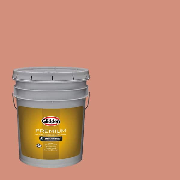 Glidden Premium 5 gal. Orange Essential PPG1063-5 Flat Exterior