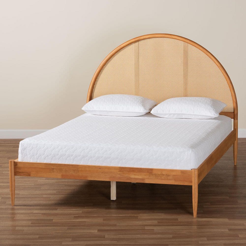 Wrenley Oak Brown Wood Frame Queen Platform Bed - thumbnail 6