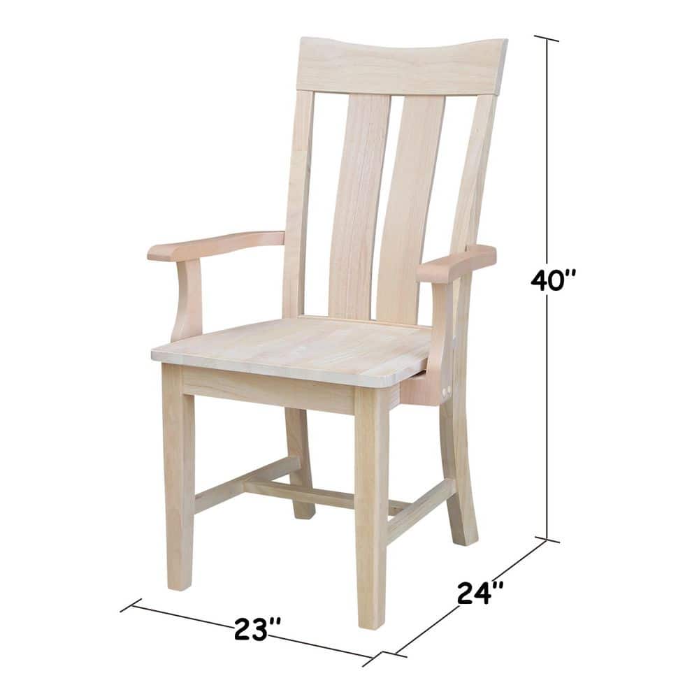Eco-Friendly Beige Parawood Traditional Arm Chair