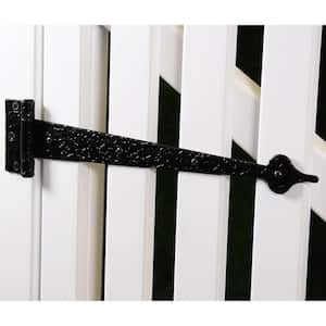 13 in. Black Decorative Gate Tee Hinges (2-Pack)